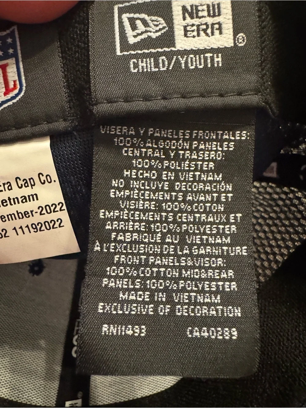 Dallas Cowboys hat youth size